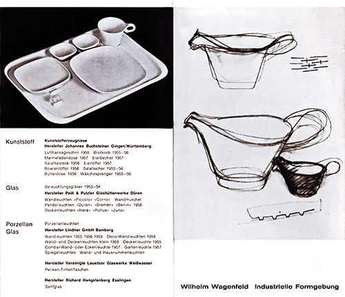 Wagenfeld Entwurf des Lufthansa Bordgeschirrs von 1955